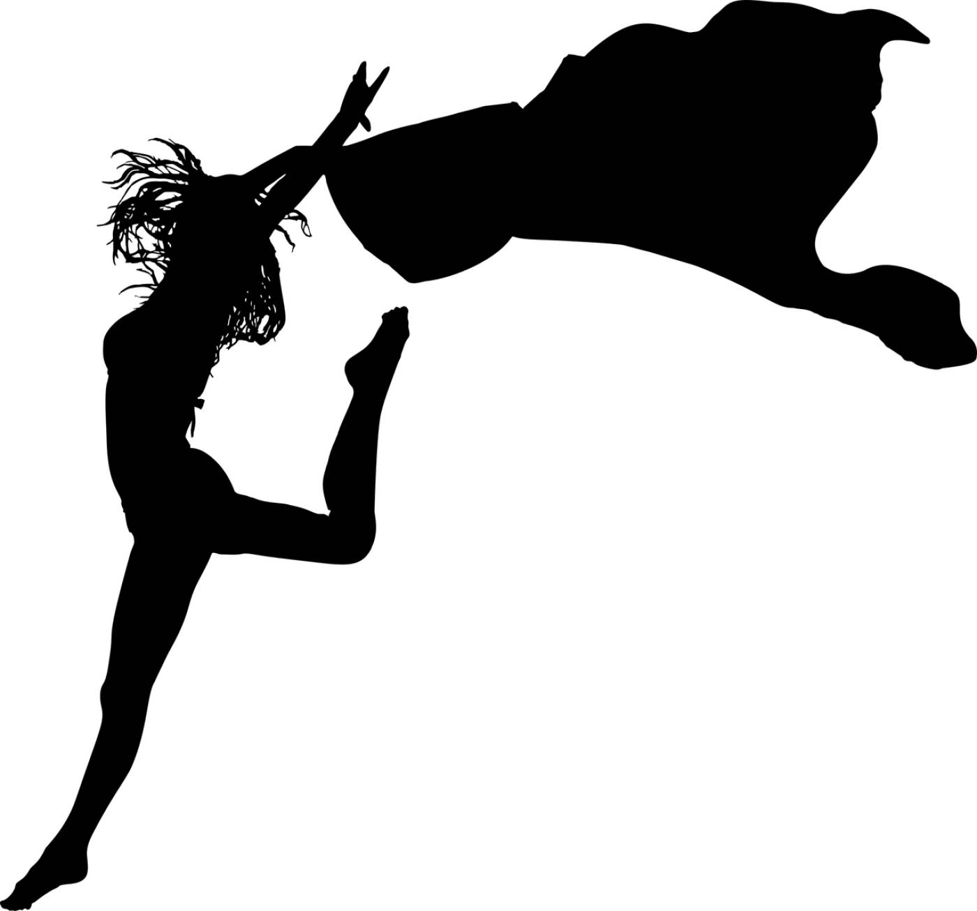 woman joy silhouette jump happy  svg vector