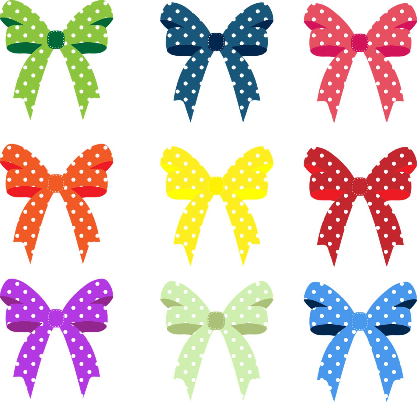 accessories bows colorful fashion  svg vector