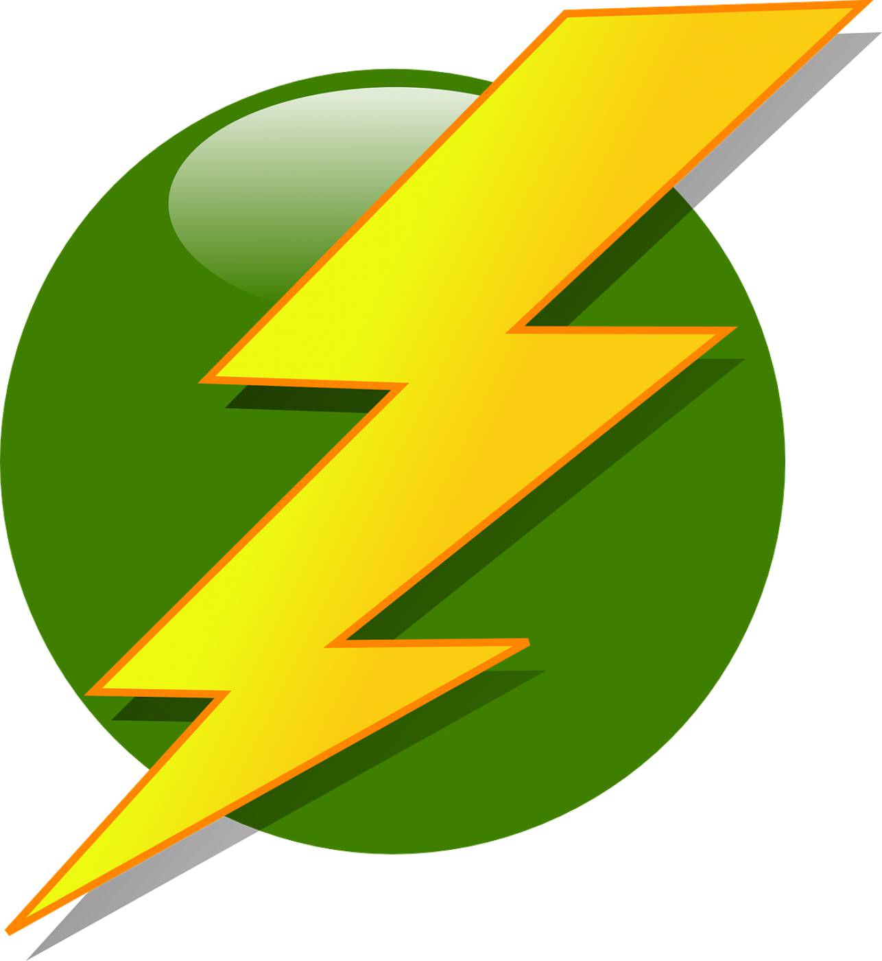 bolt lightning flash strike yellow  svg vector