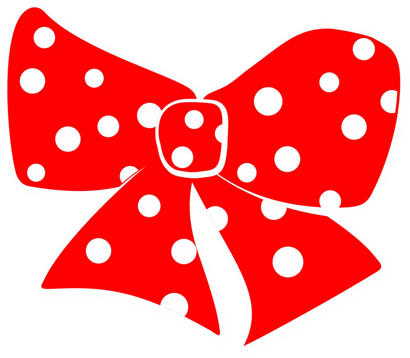 bow red dots polka white  svg vector