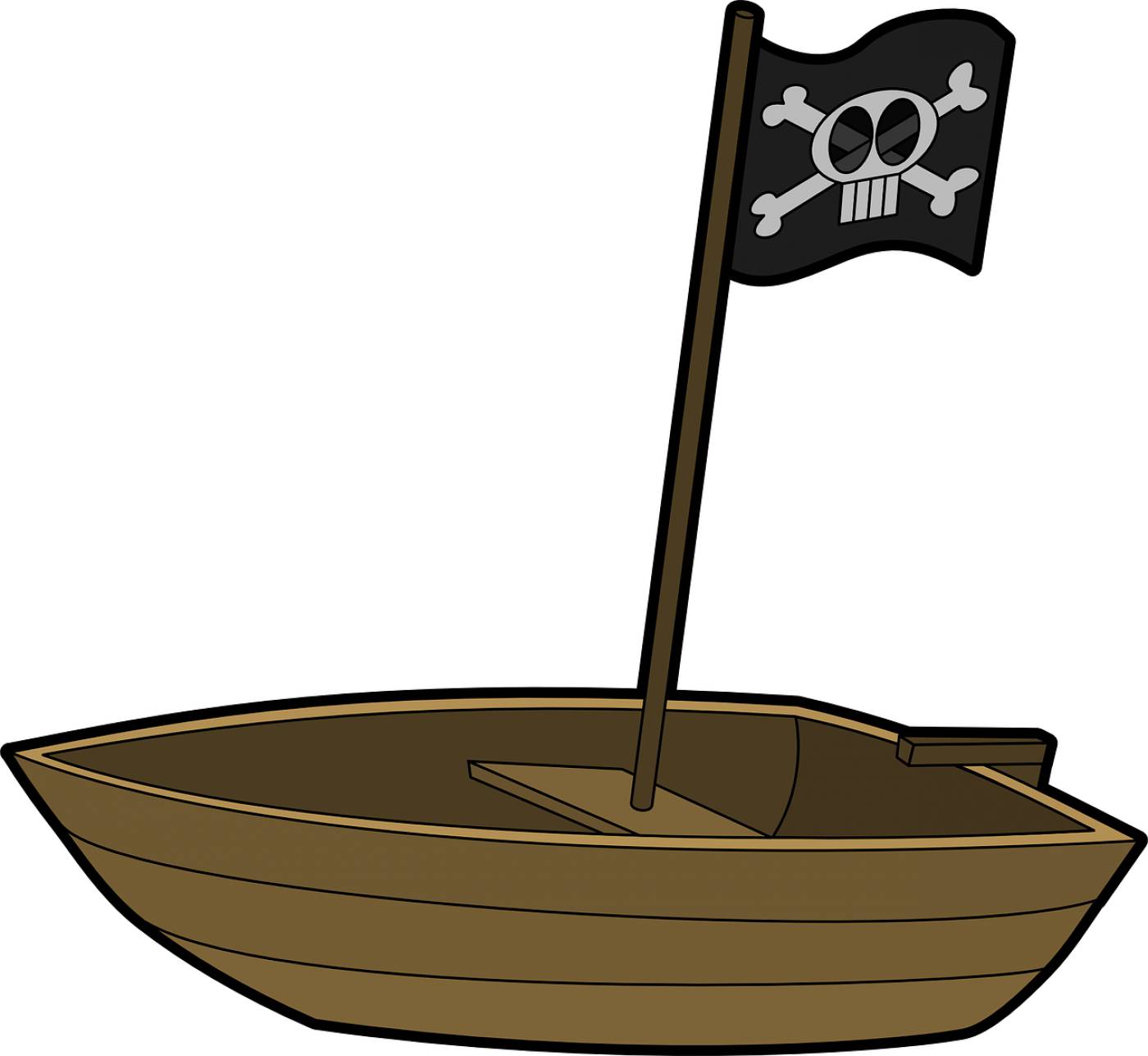 boat pirate rowboat rowing small  svg vector