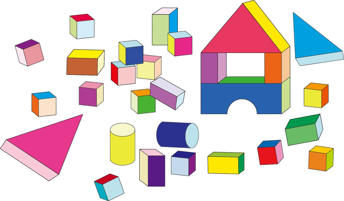 building blocks cubes cylinders  svg vector