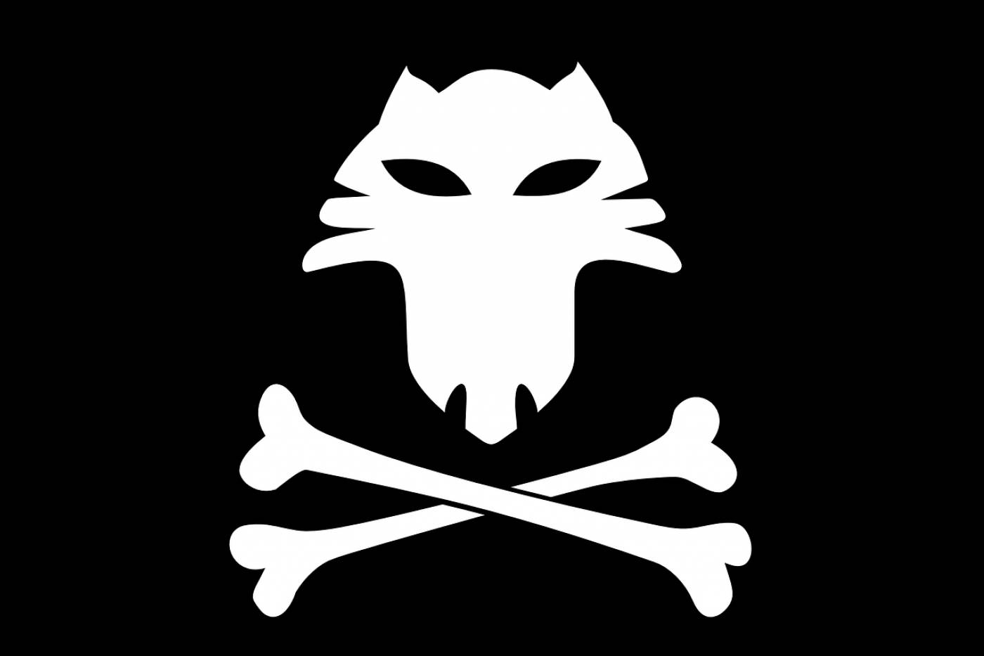 fox bones jolly roger pirates flag  svg vector