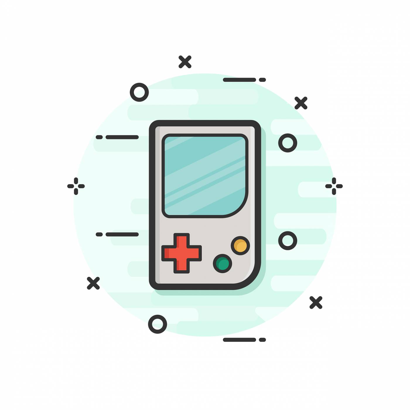 game console icon video play  svg vector