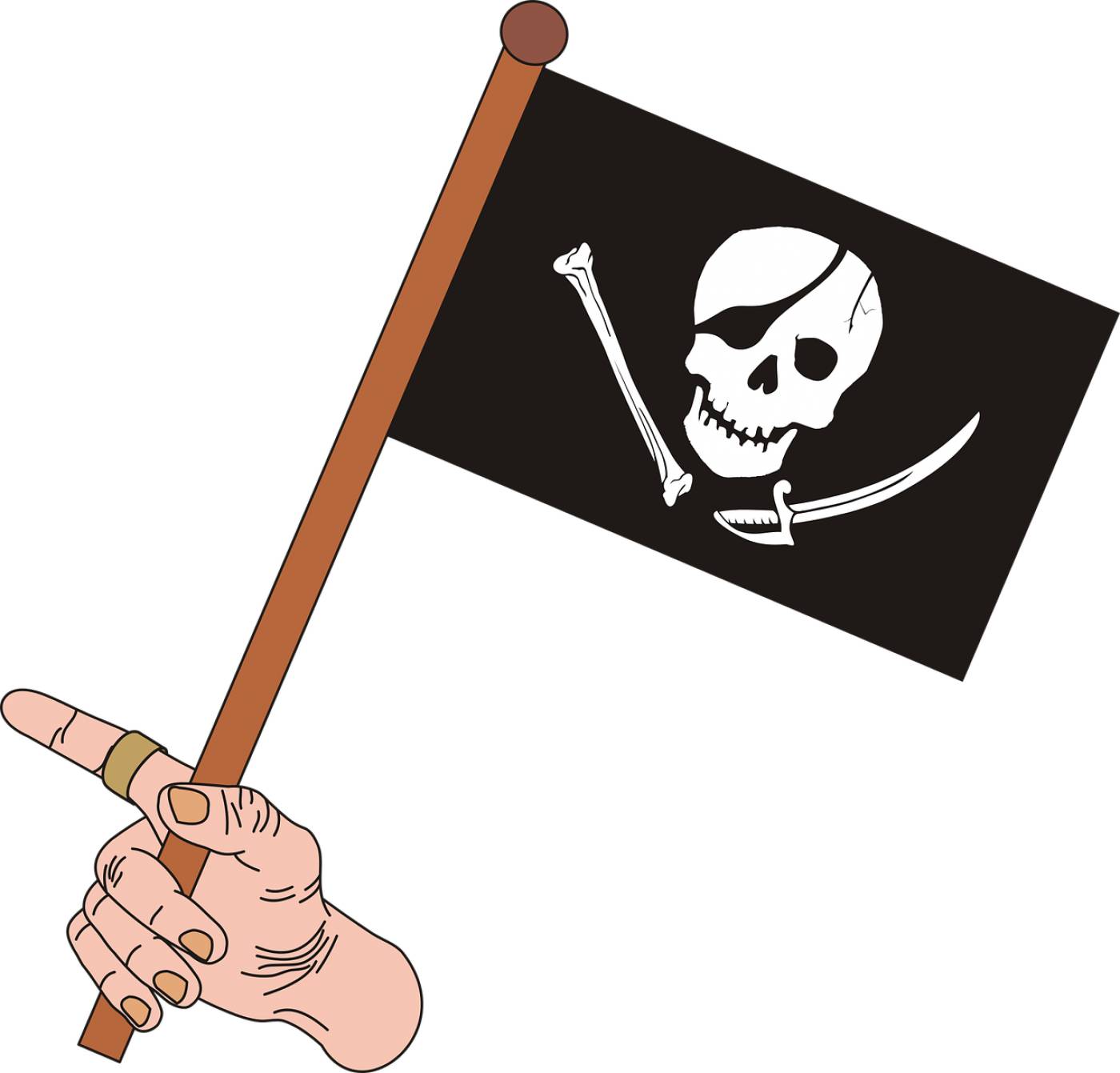graphics pirate skull  svg vector