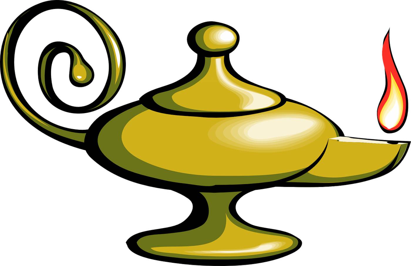 magic lamp lantern oil genie  svg vector
