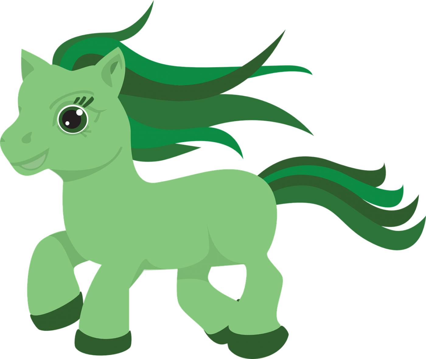 pony horse green cute toy animal  svg vector