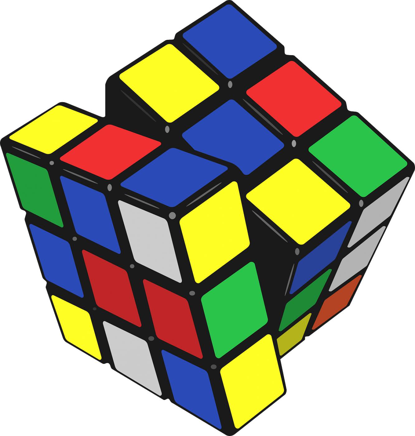 rubiks cube cube puzzle colors  svg vector