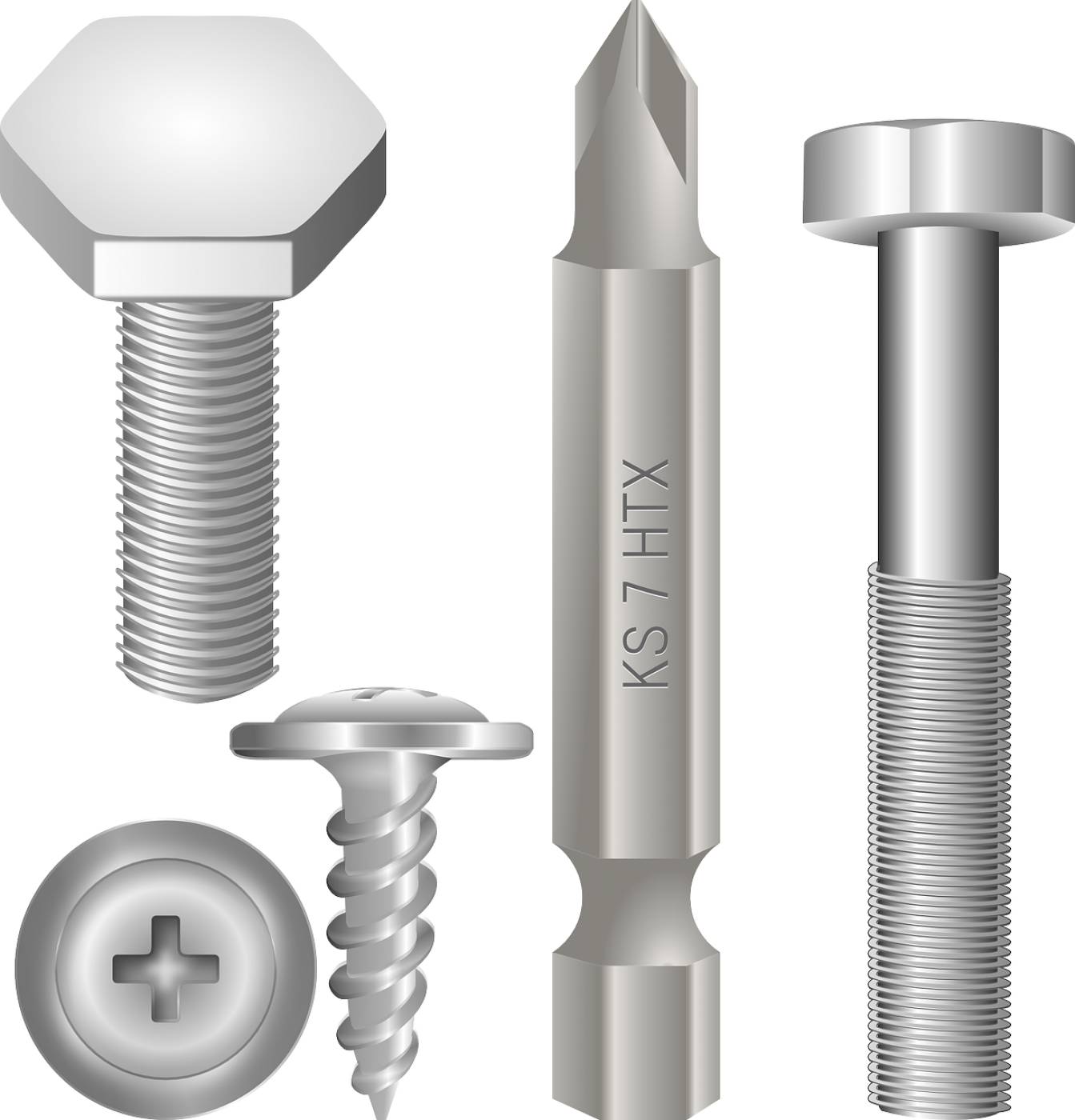 screw bolt metallic screwdriver  svg vector
