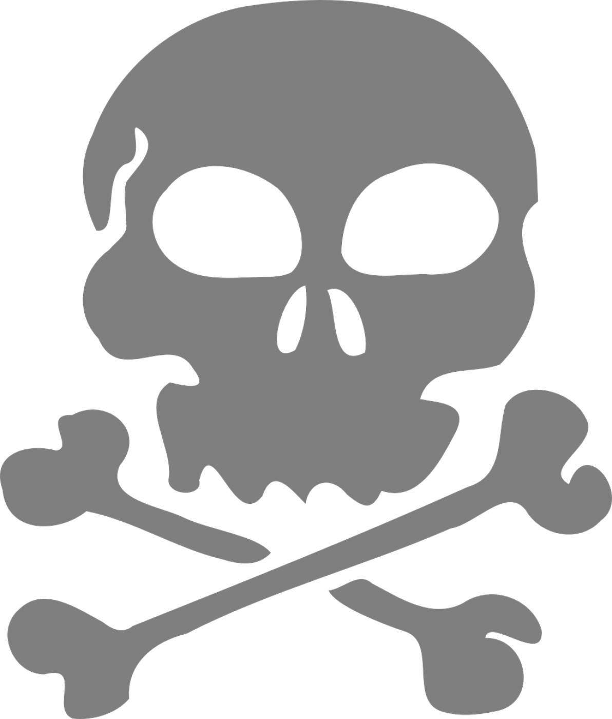 skull bones pirate flag danger  svg vector