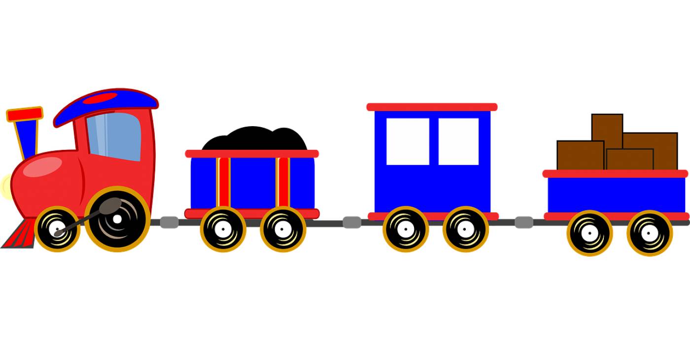 train cartoon toy engine cars red  svg vector