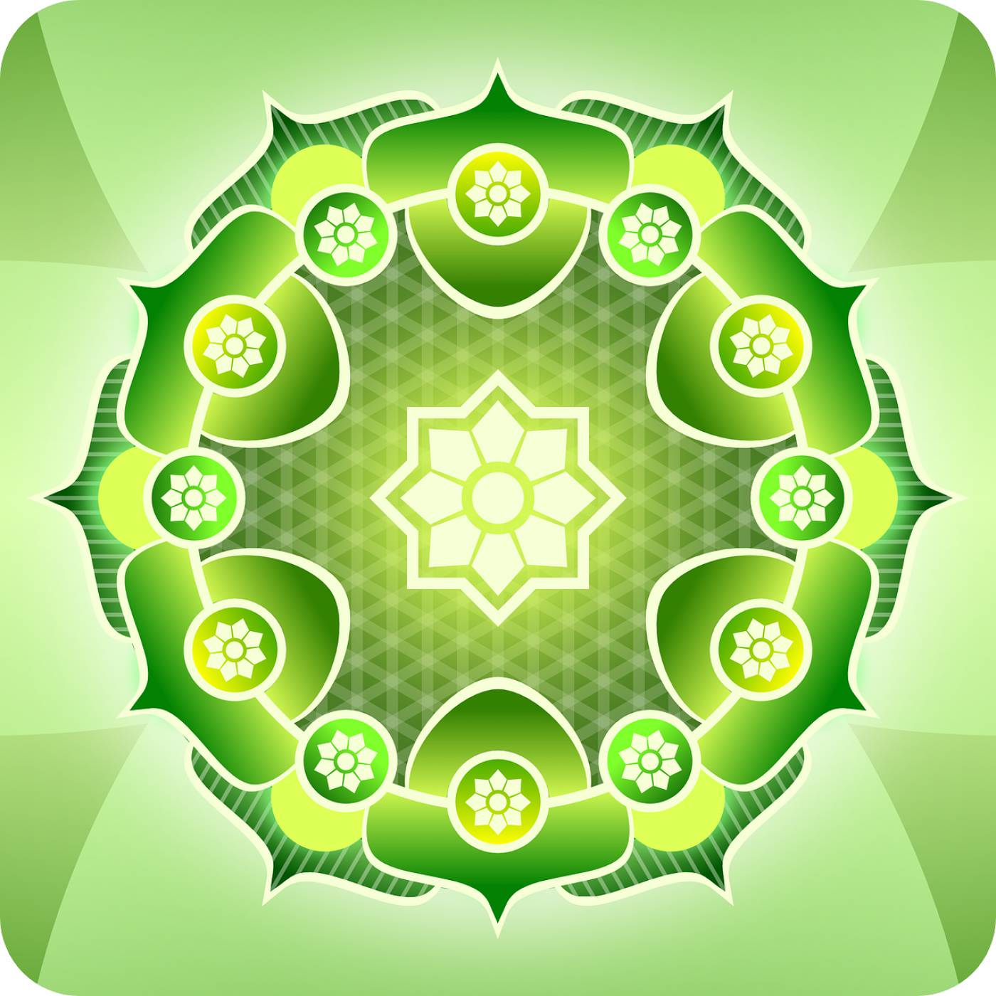 abstract green mandala pattern  svg vector