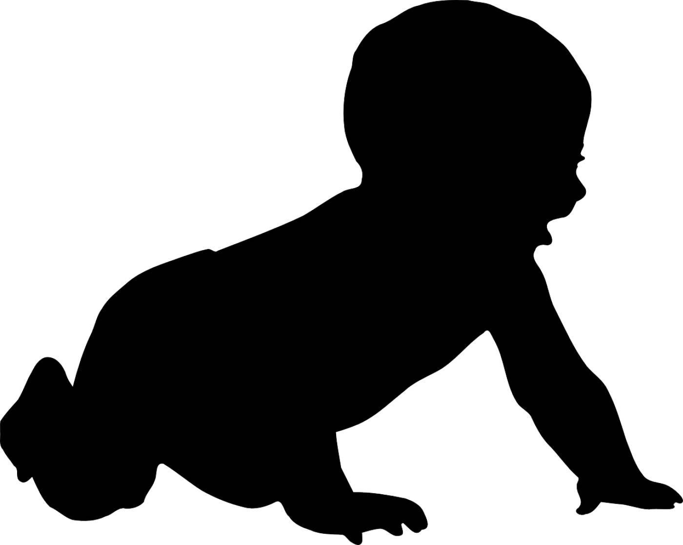 baby crawling child infant shadow  svg vector