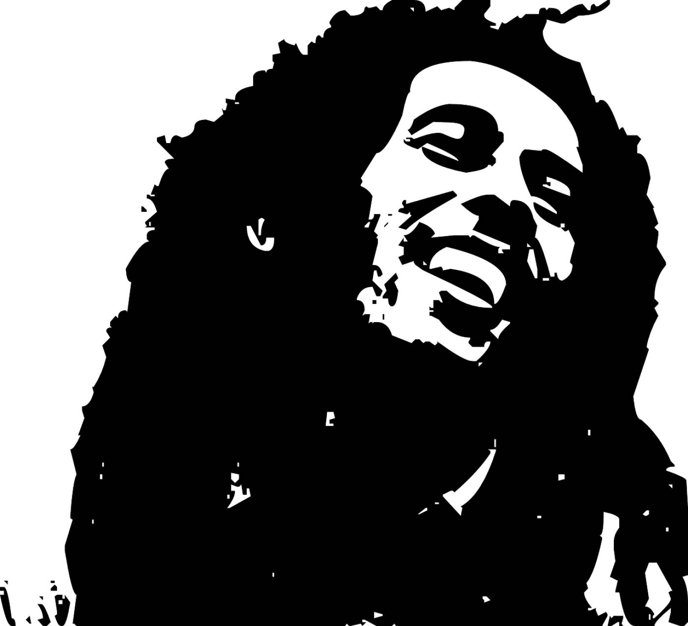 bob marley reggae artist face  svg vector