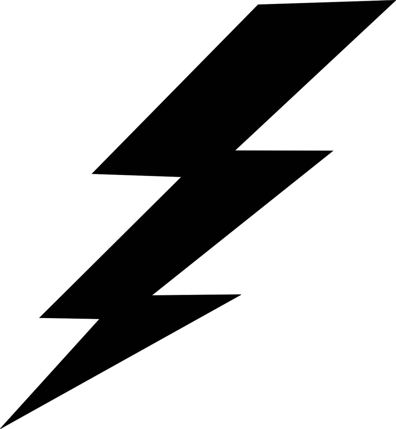 bolt lightning silhouette black  svg vector