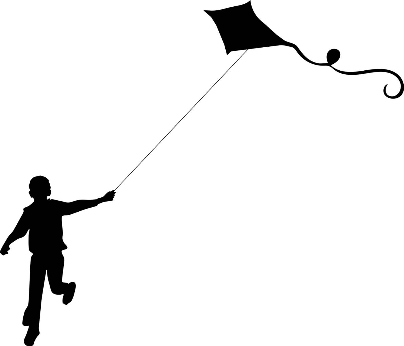 boy flying kite male playing  svg vector
