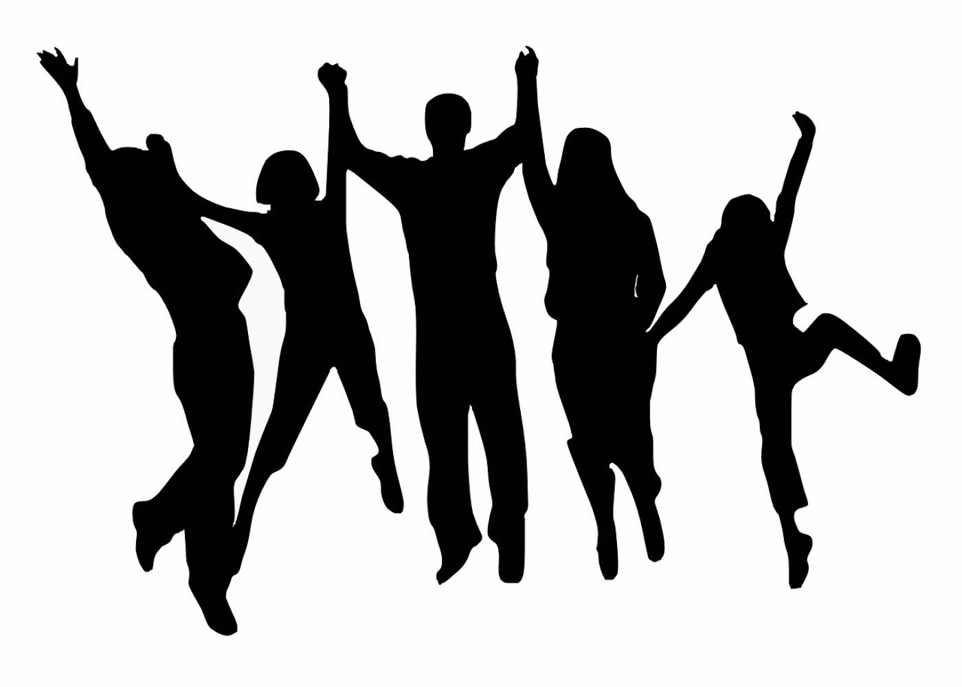 cheering happy jumping people  svg vector
