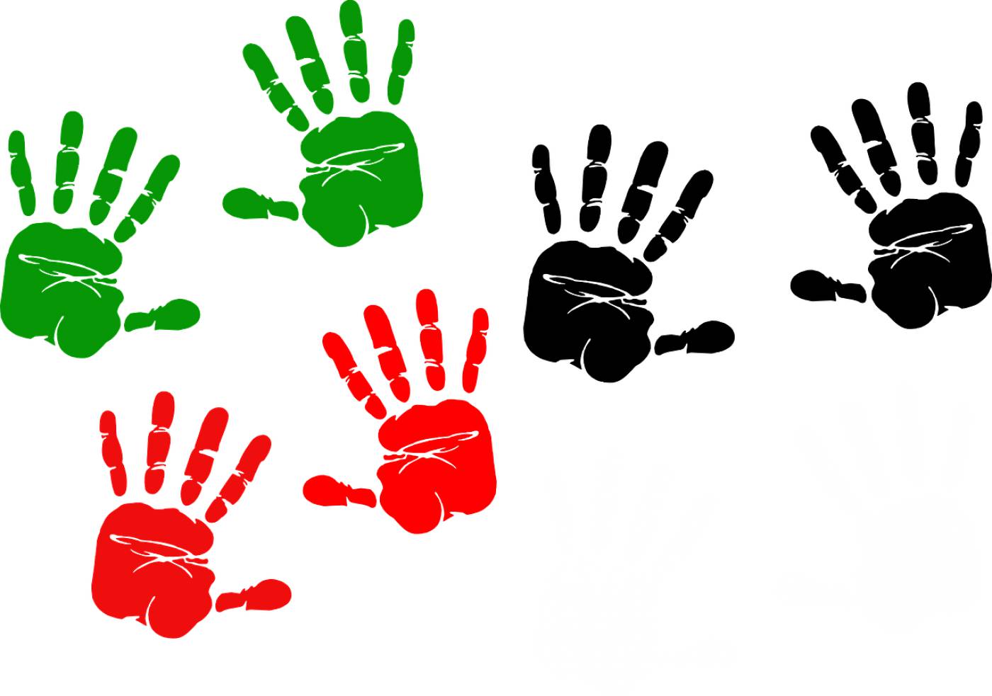 handprints colors paint symbol  svg vector