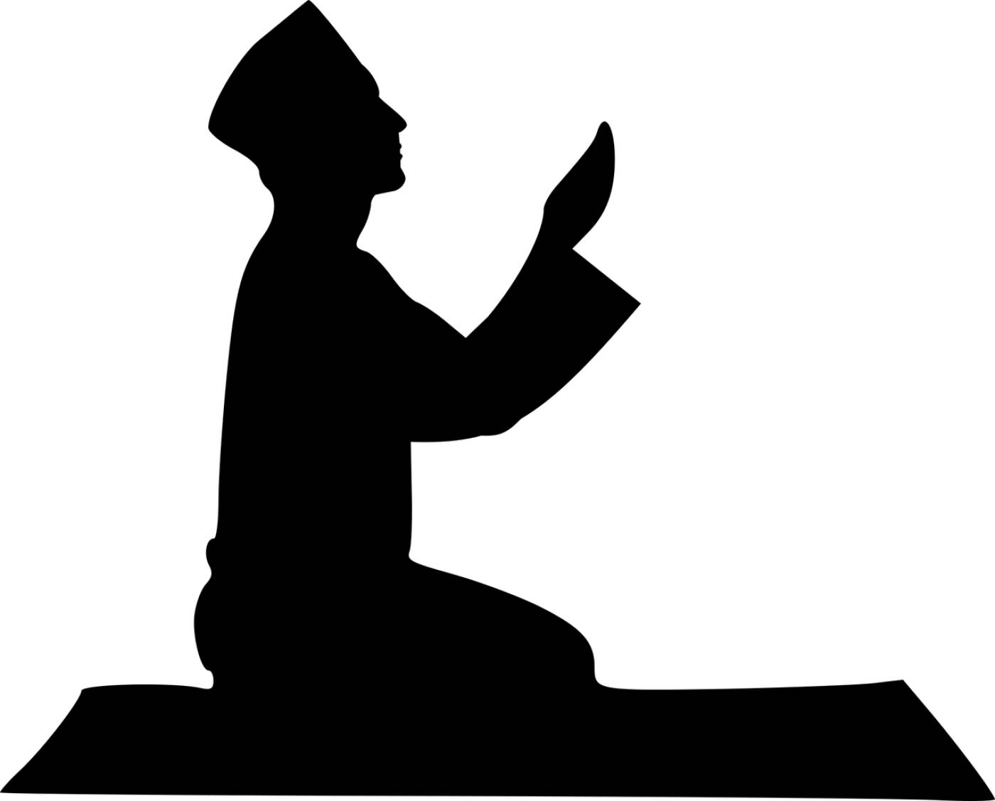 islamic prayer silhouette mosque  svg vector