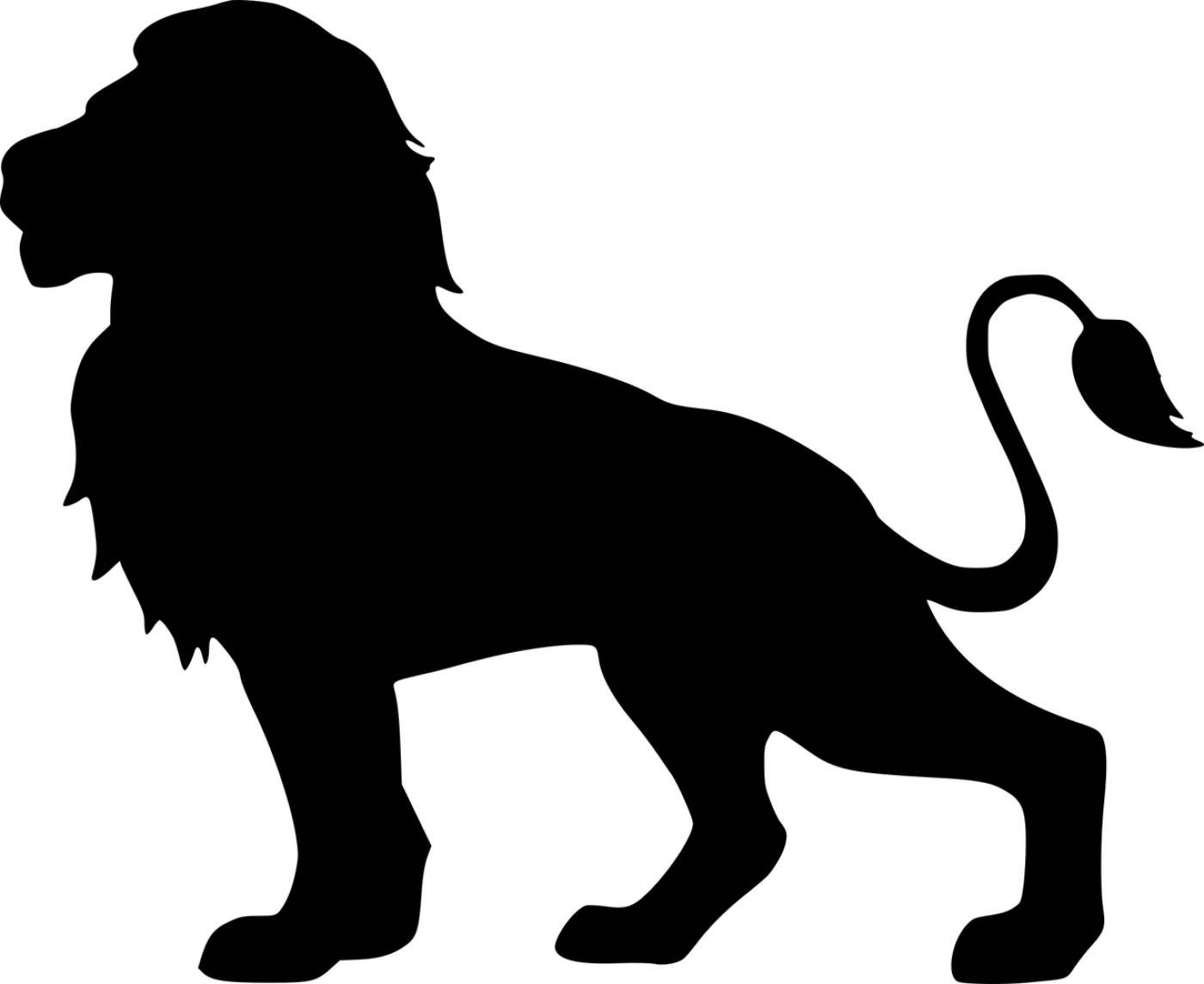 lion silhouette isolated animal  svg vector