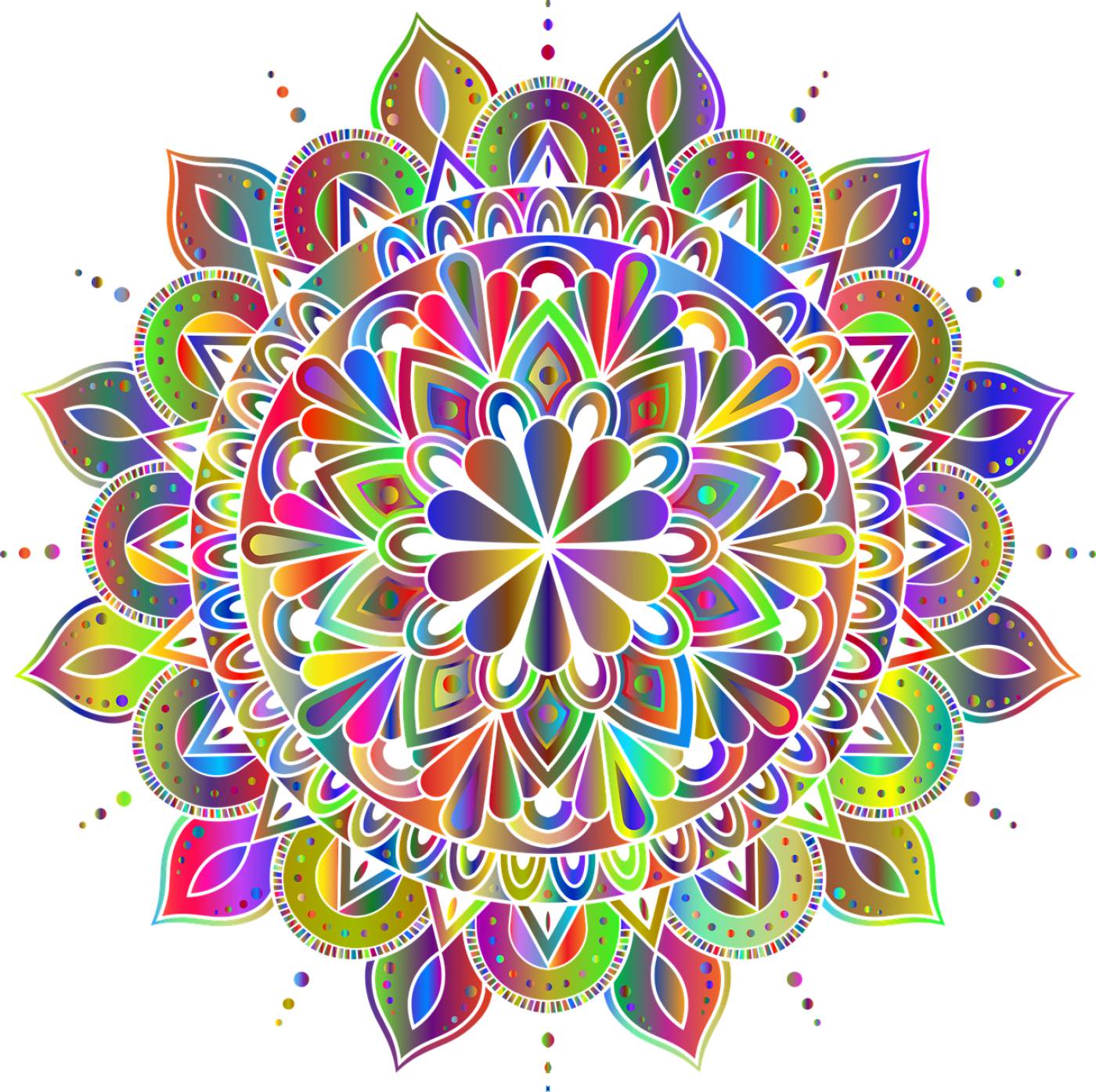 mandala colorful line art  svg vector