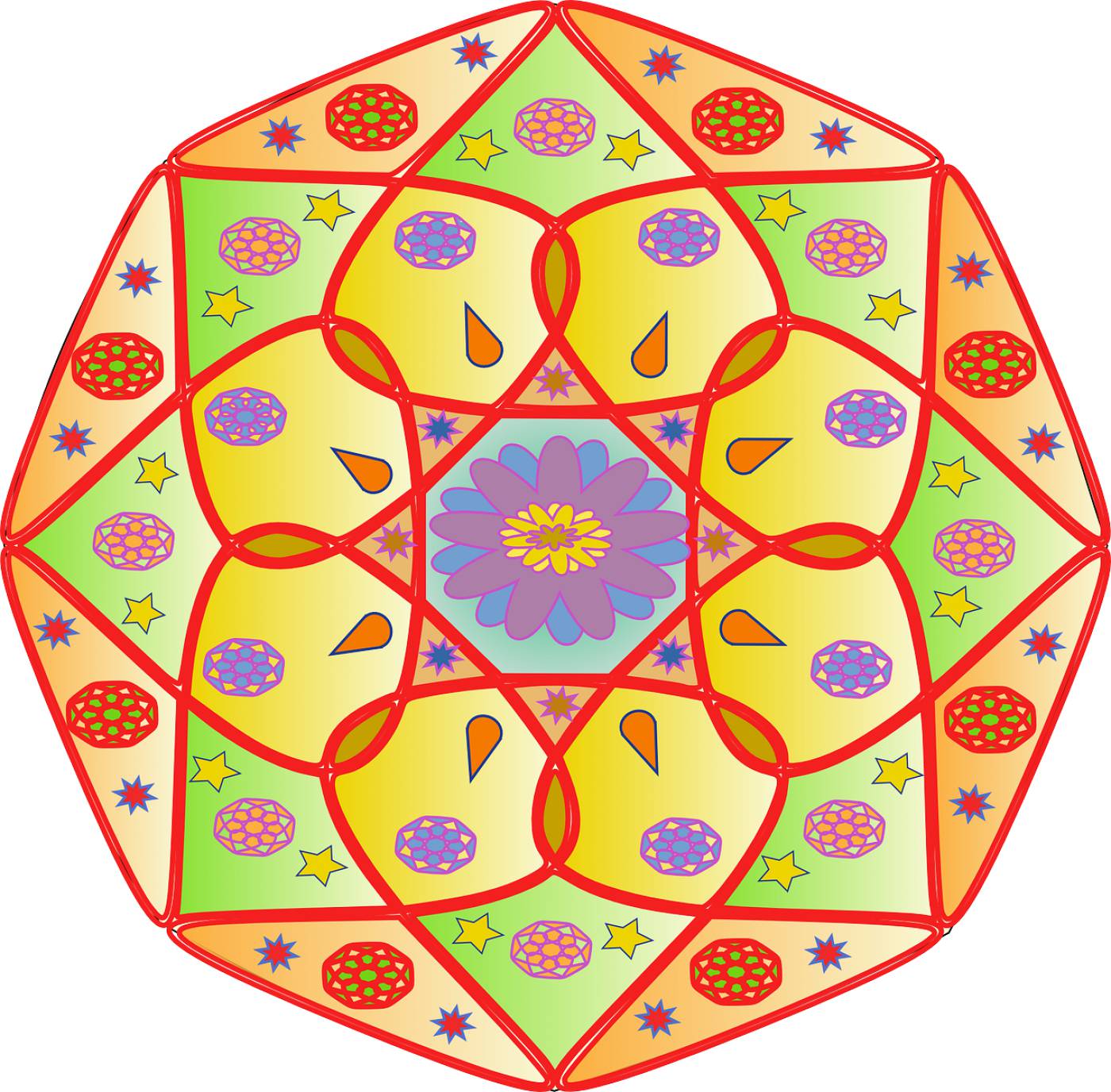 mandala colors hinduism buddhism  svg vector
