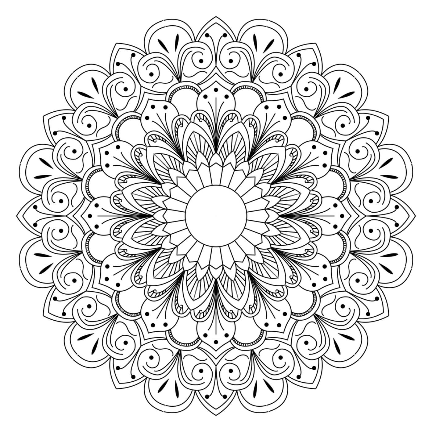 mandala floral pattern logo round  svg vector