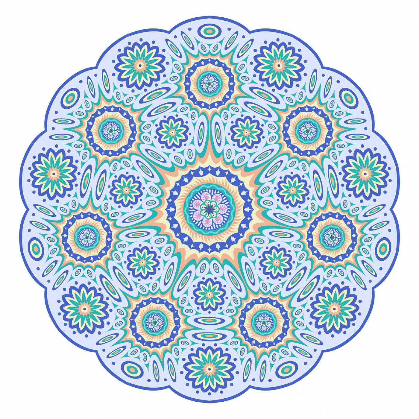 mandala geometric round design  svg vector