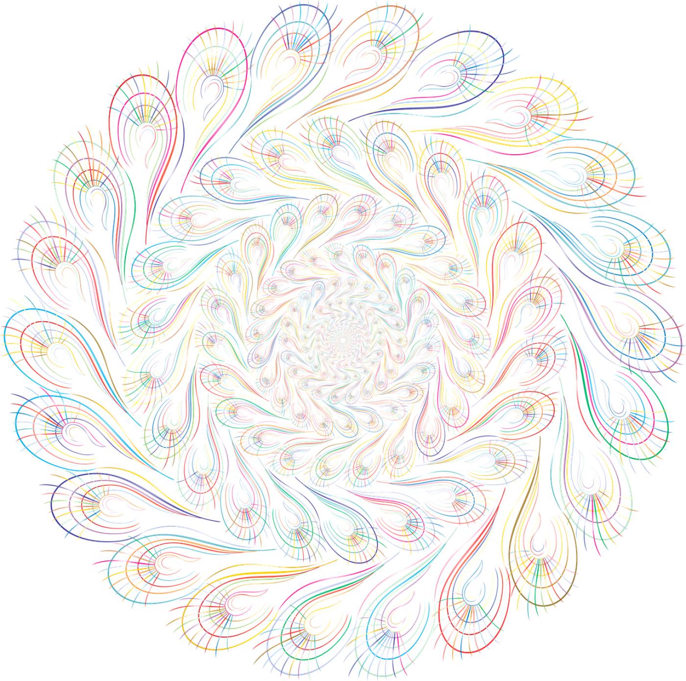 mandala vortex flourish line art  svg vector