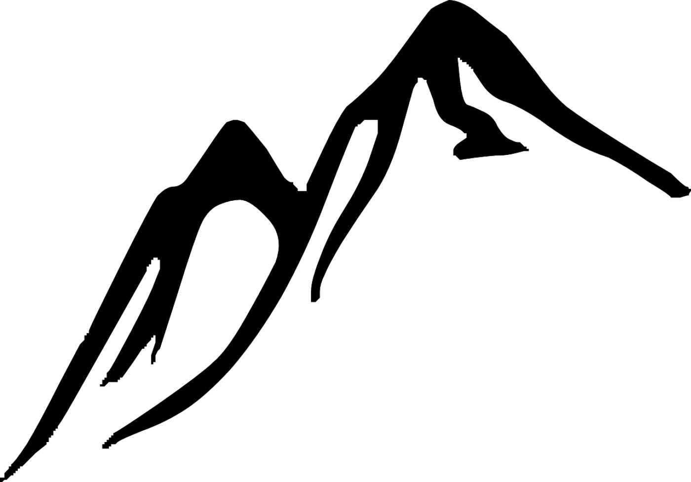mountains hills peaks silhouette  svg vector
