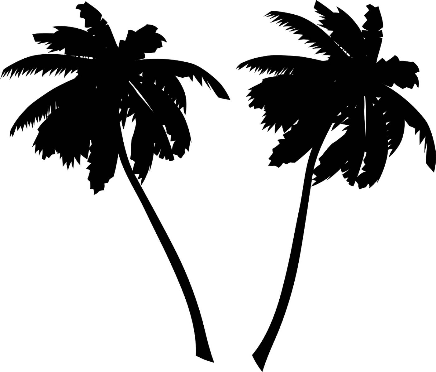 palms trees black silhouettes  svg vector