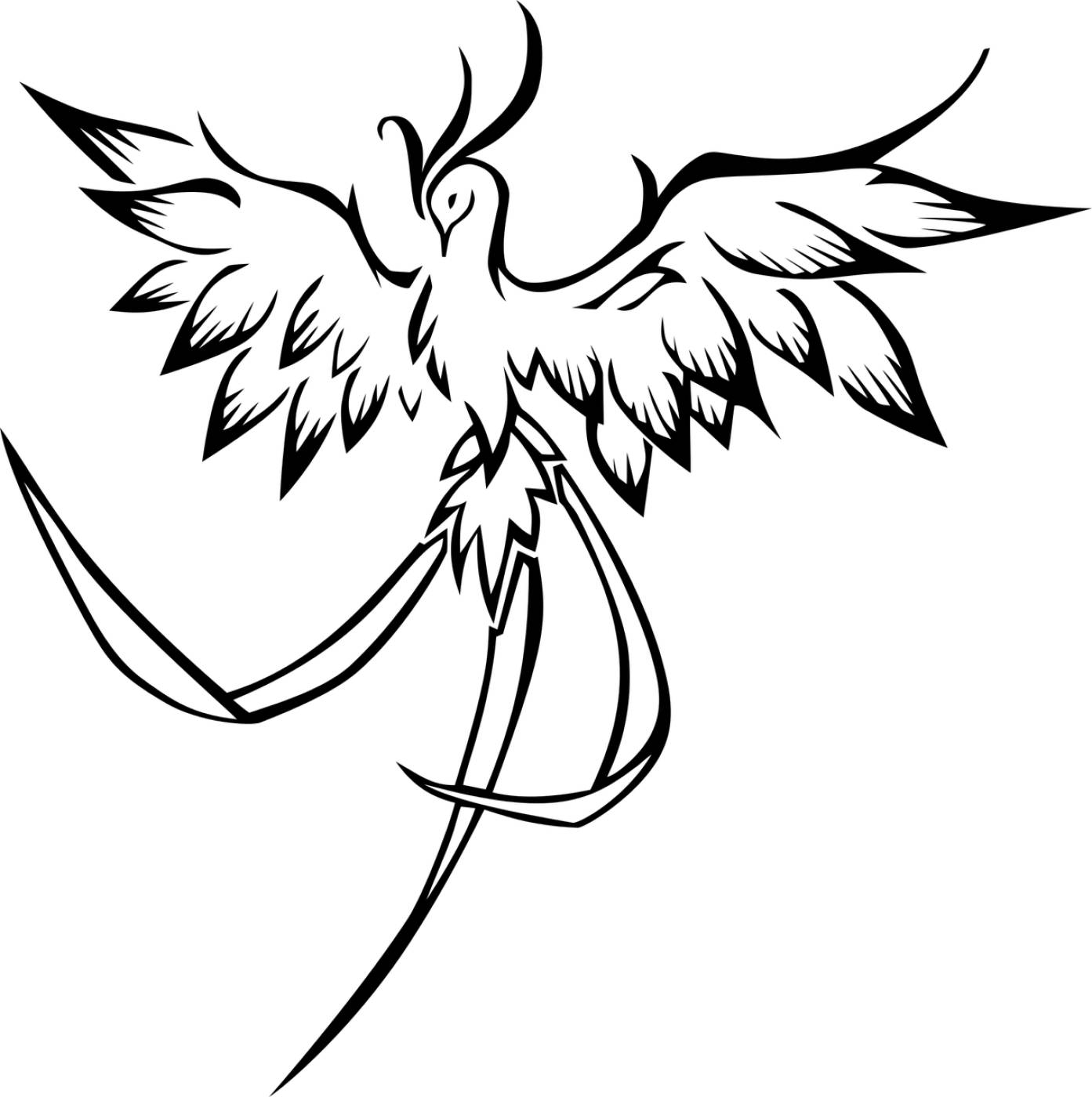 phoenix mythical bird animal  svg vector
