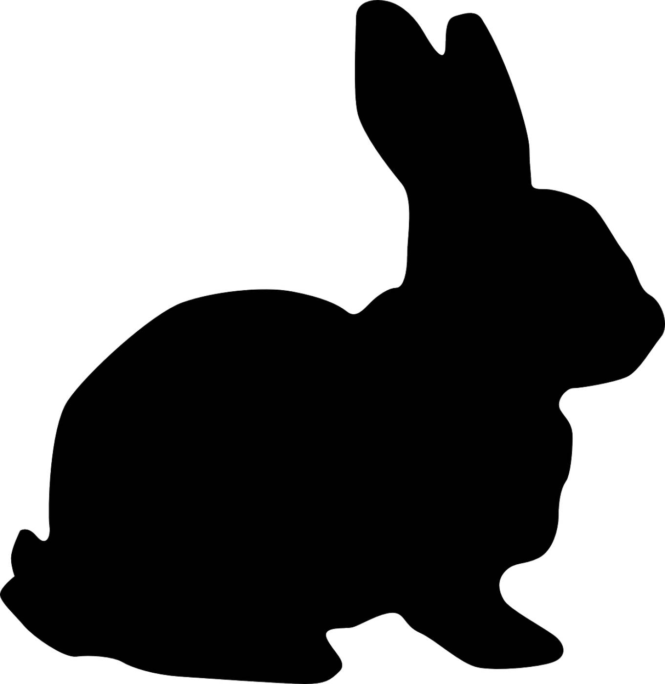 rabbit bunny easter black  svg vector