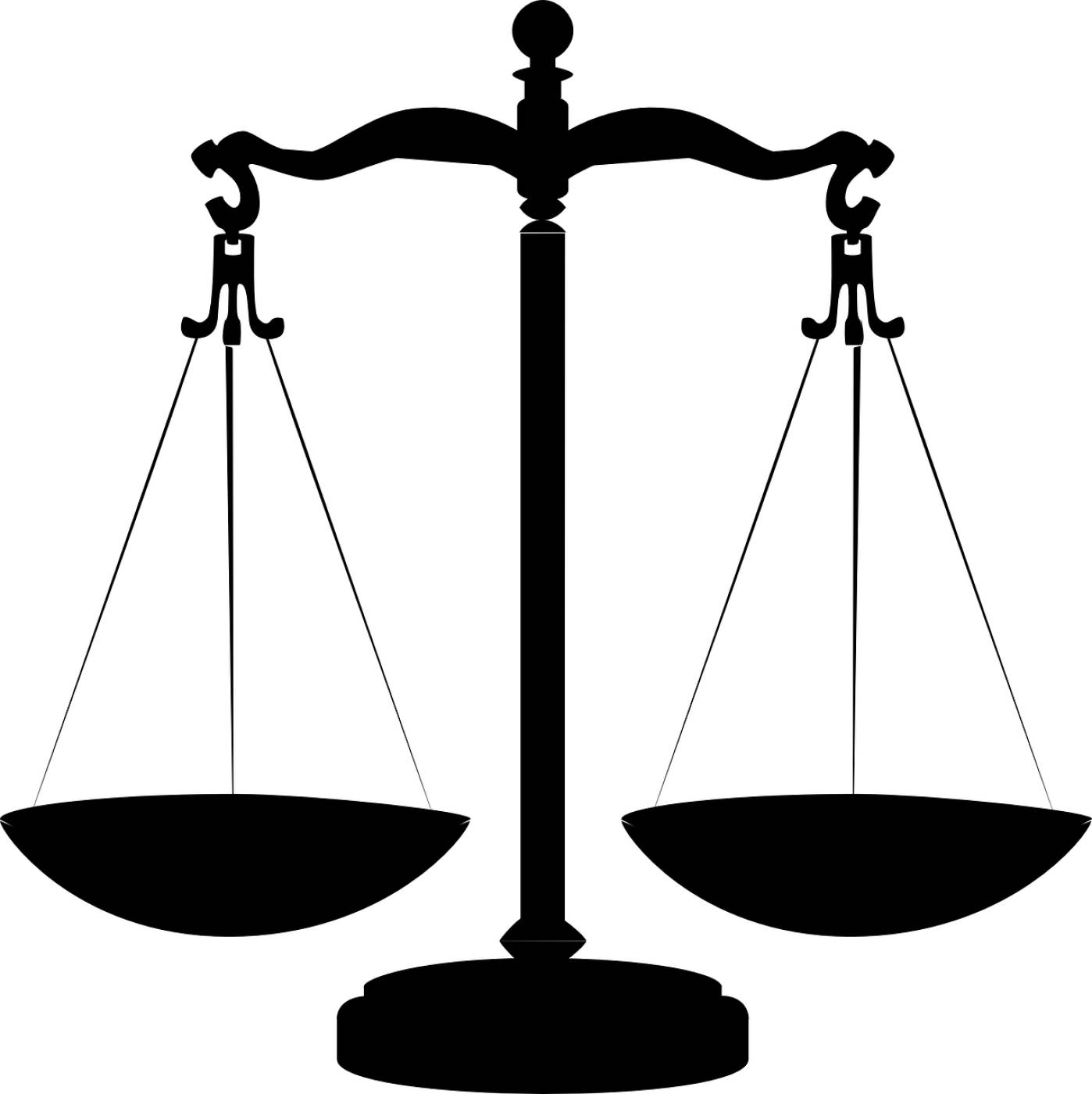 scales justice balanced black  svg vector