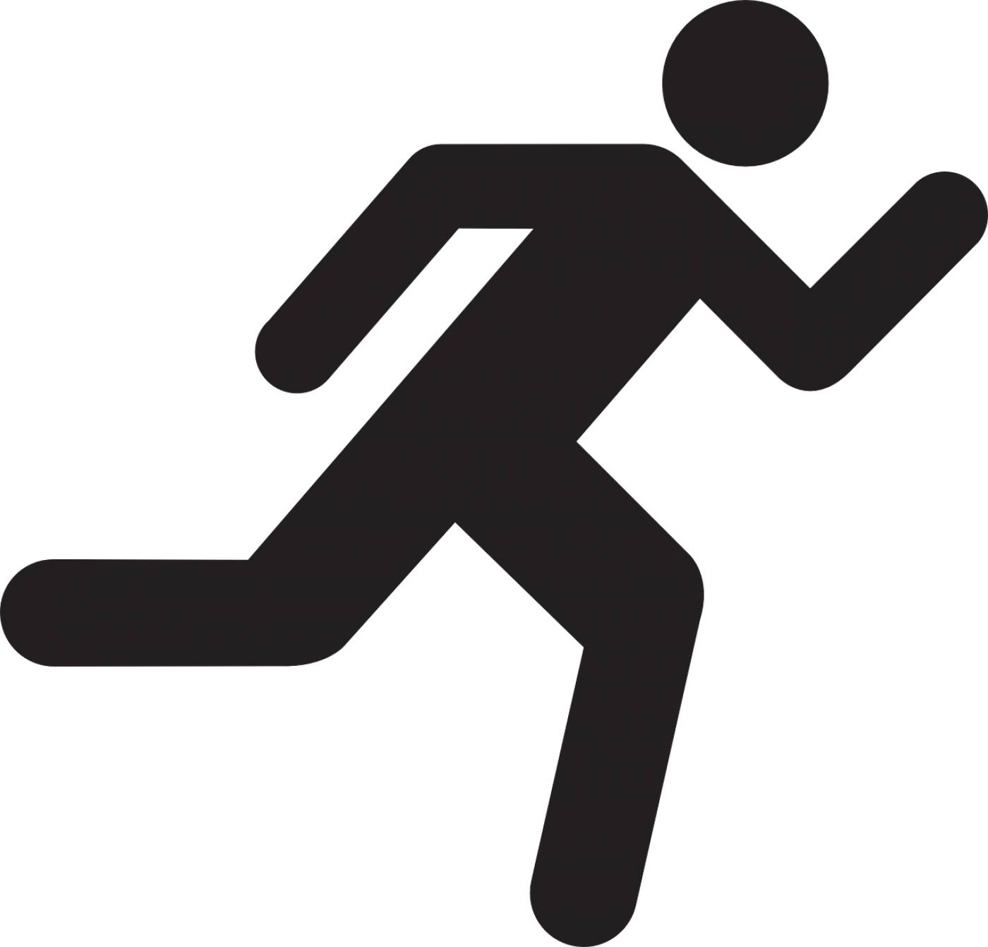 stick man runner silhouette figure  svg vector