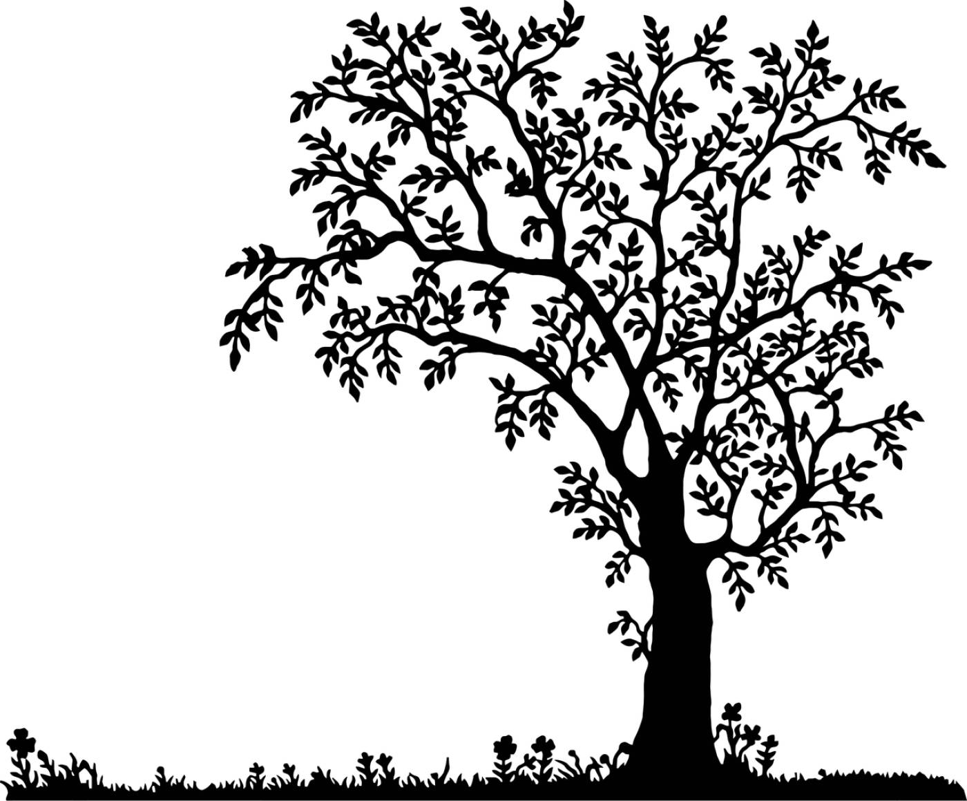 tree landscape silhouette nature  svg vector