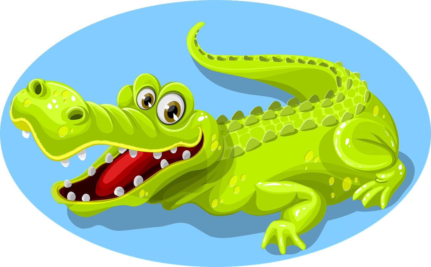 crocodile green animal teeth  svg vector