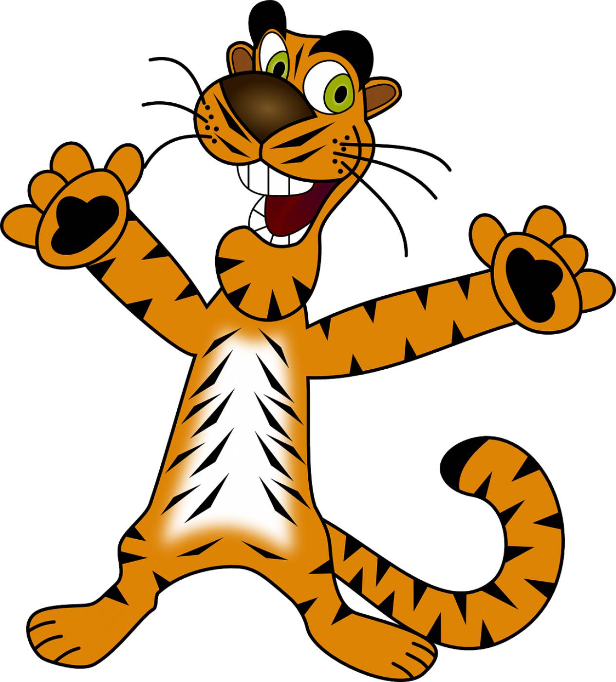 tiger happy euphoric cat nature  svg vector