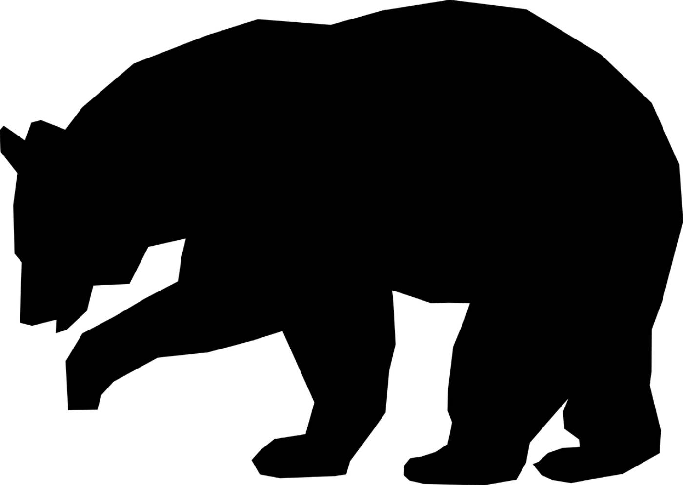 animal bear black mammal minimal  svg vector