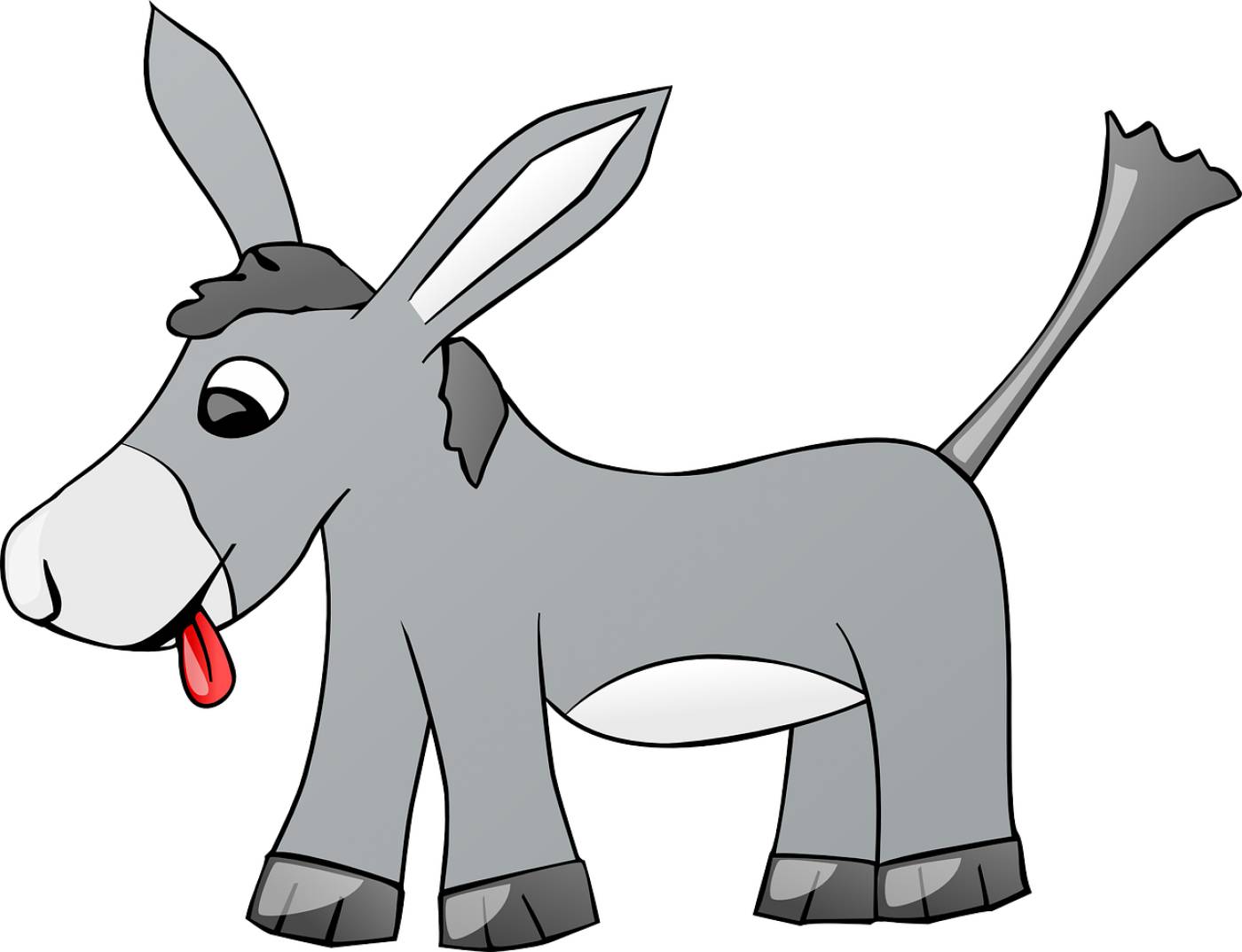 donkey animal farm gray comic  svg vector