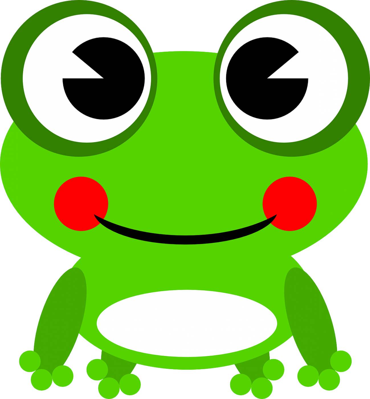 frog amphibian animal green happy  svg vector
