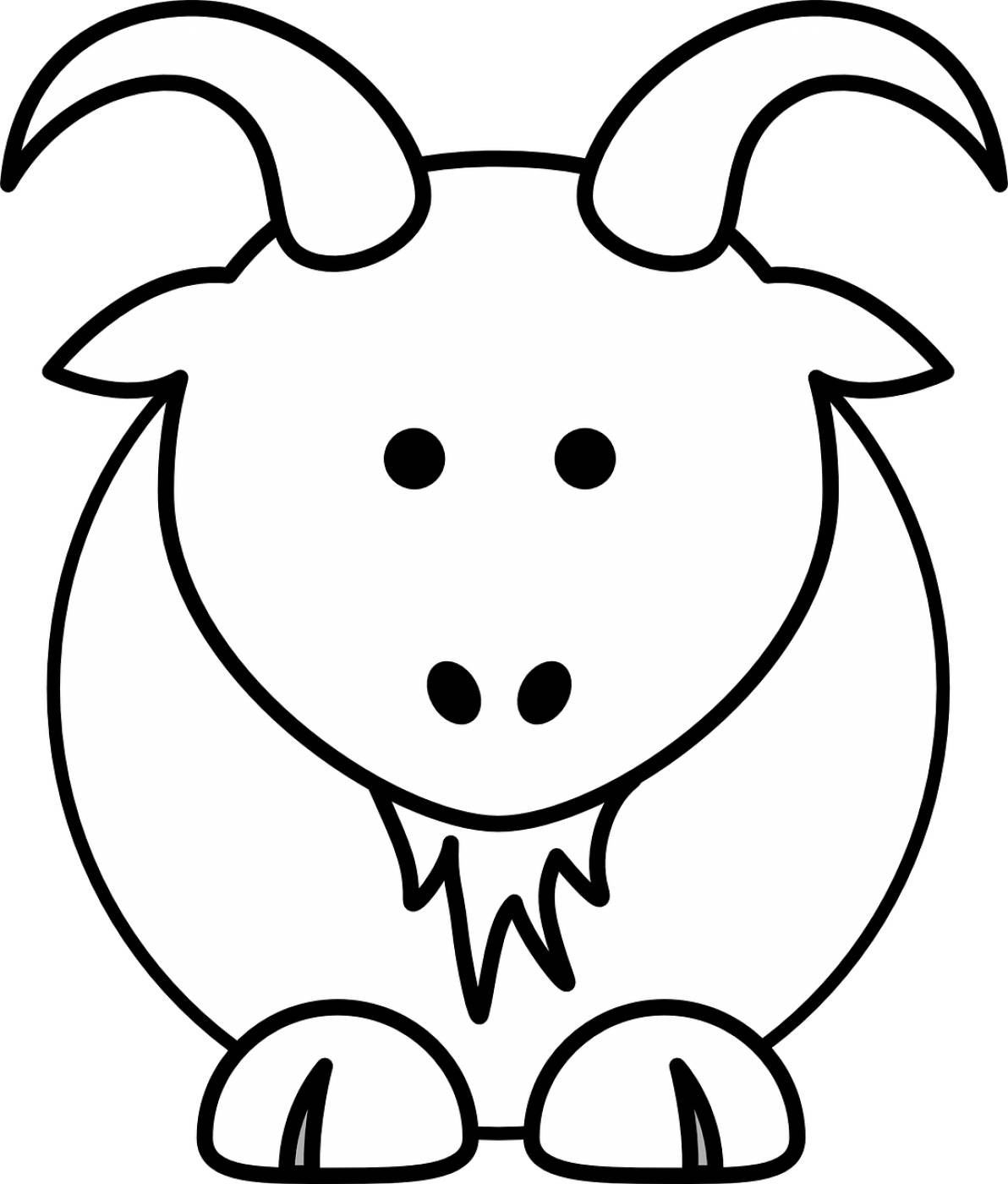 goat animal farm animal cartoon  svg vector