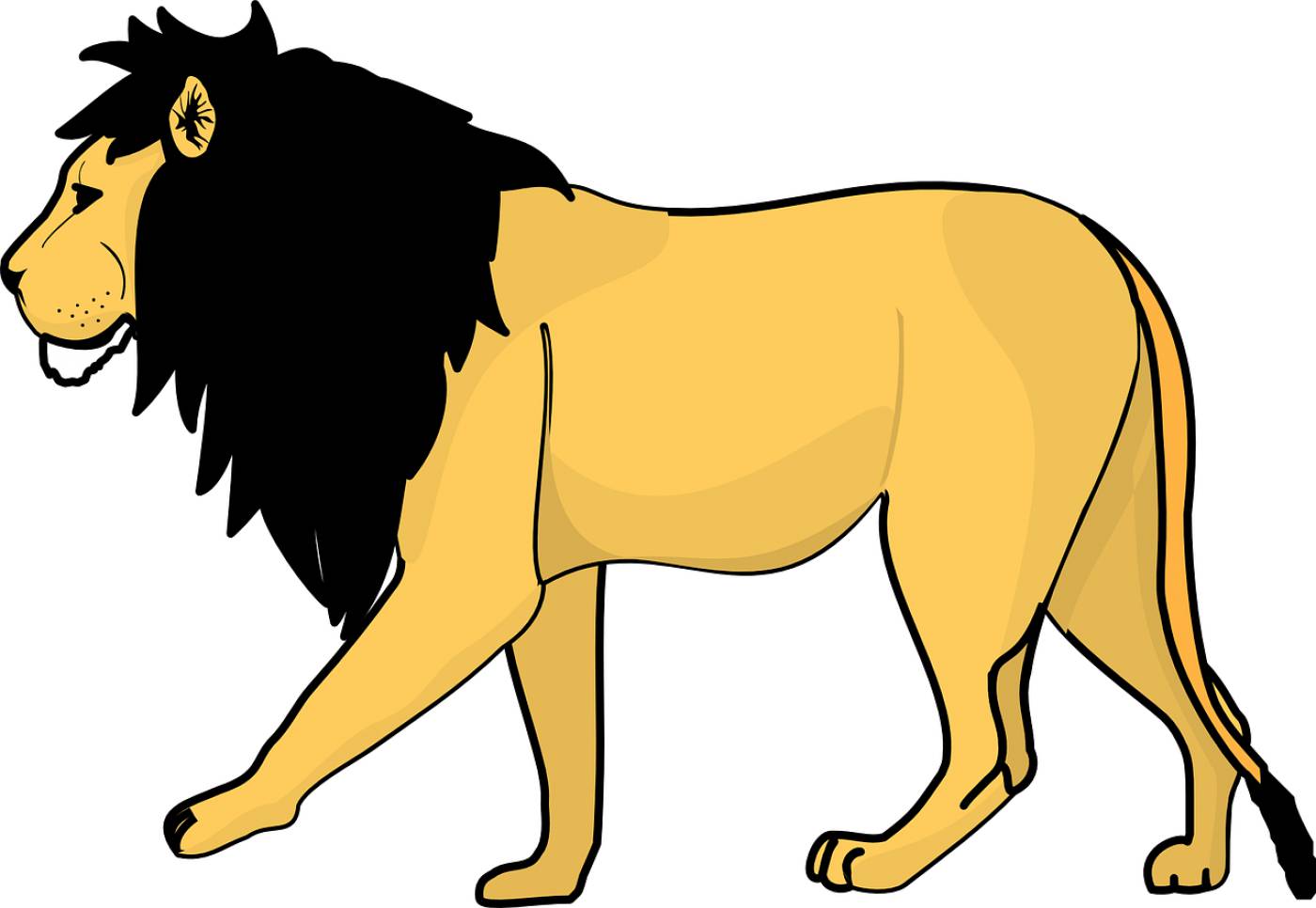lion black yellow pride animal  svg vector