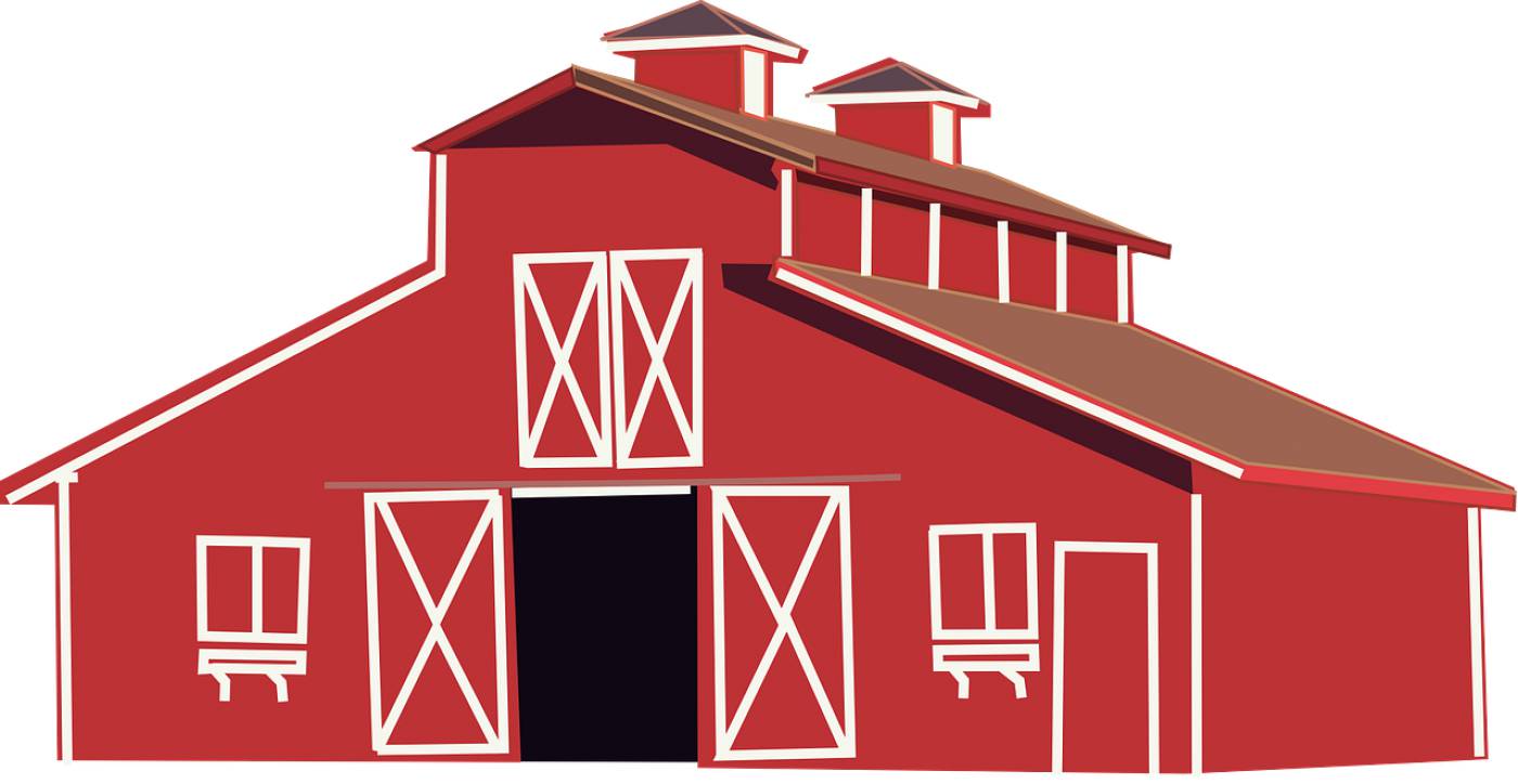 red house home barn farm animal  svg vector
