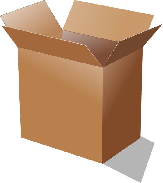 box brown open package cardboard  svg vector cut file