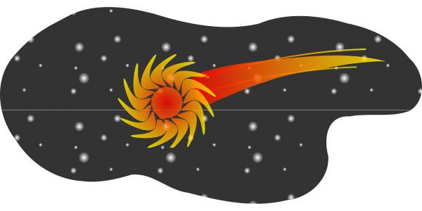 comet cosmos fireball space stars  svg vector cut file