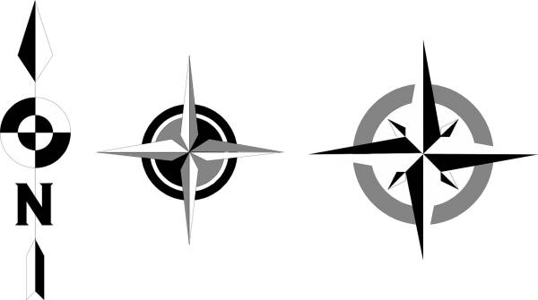 compass direction symbols nautical  svg vector cut file