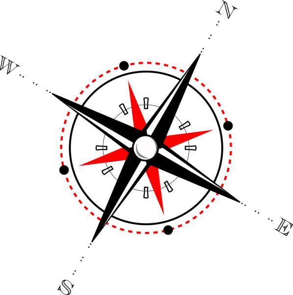 compass rose direction windrose  svg vector cut file