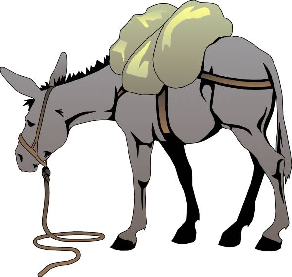 donkey gray load animal tail  svg vector cut file