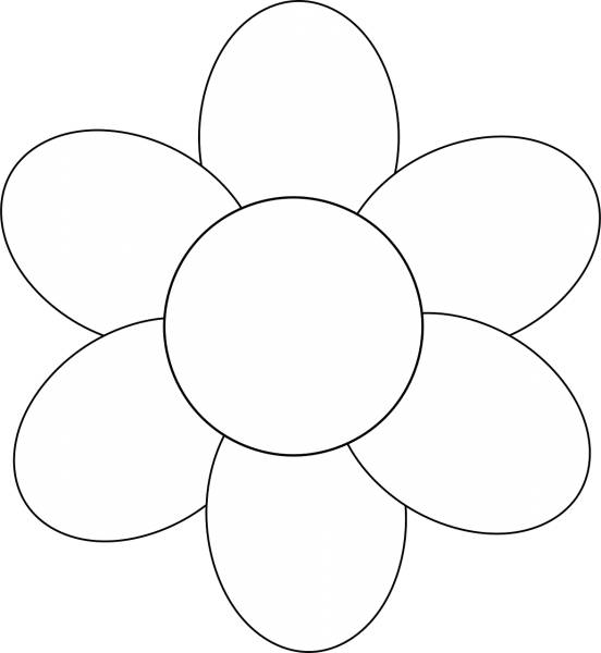 flower simple outline flower  svg vector cut file